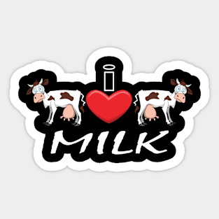 I Heart Milk Sticker